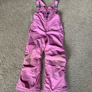 Lands End Pink Snowbibs💕